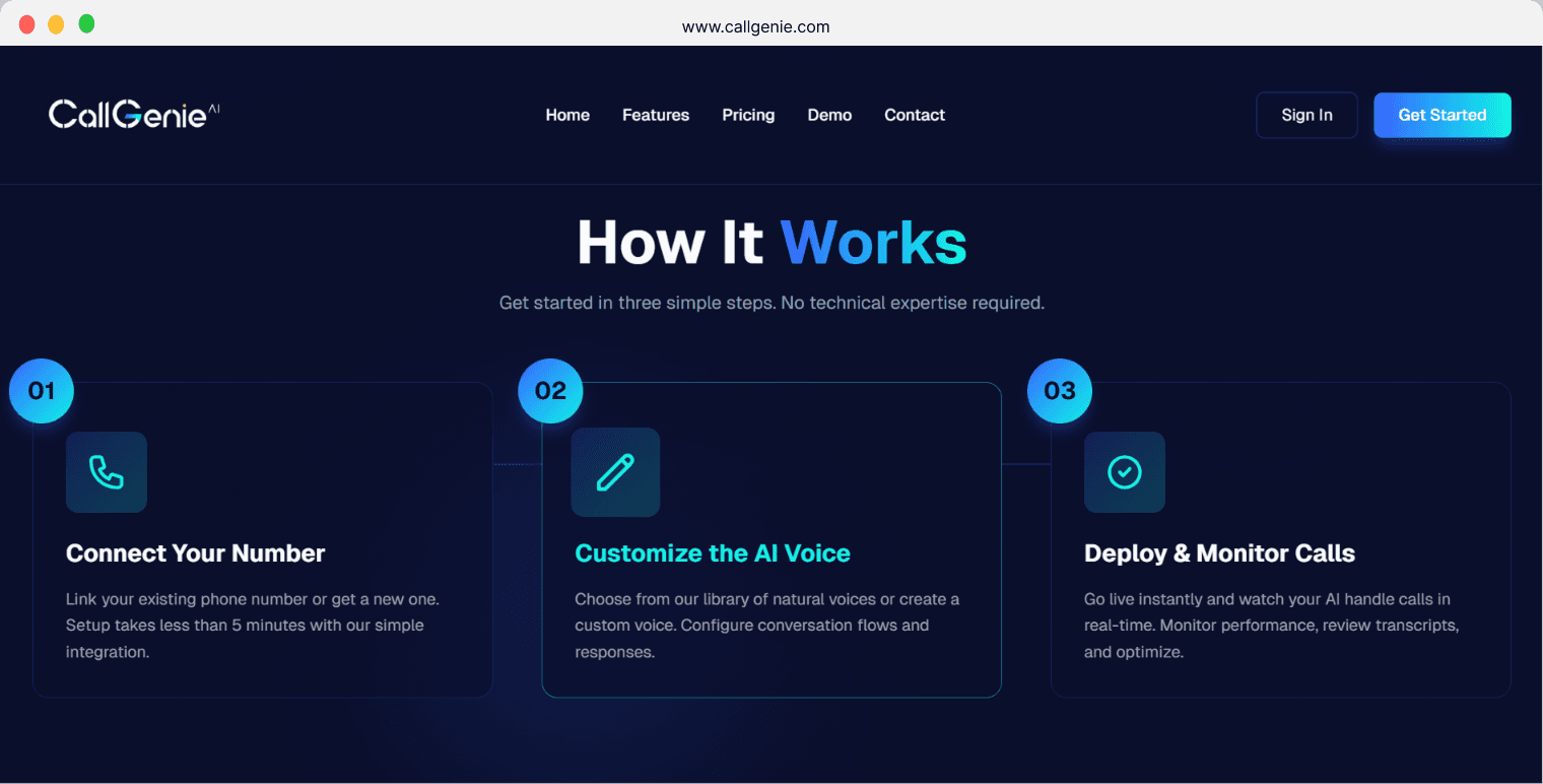 CallGenie - AI Voice Agent Platform - Screenshot 3